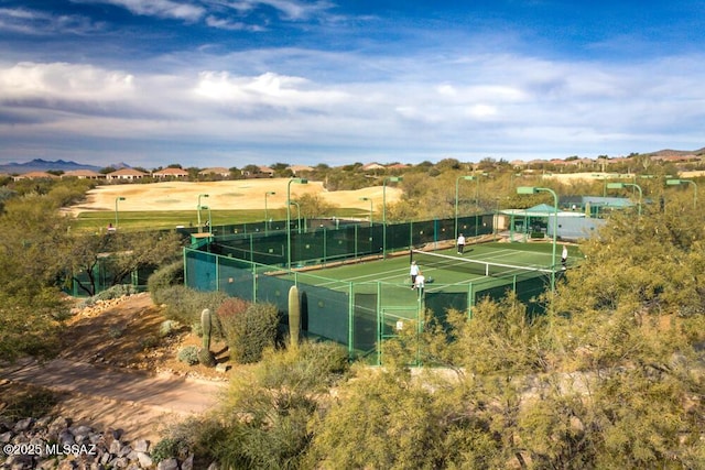 view of tennis court