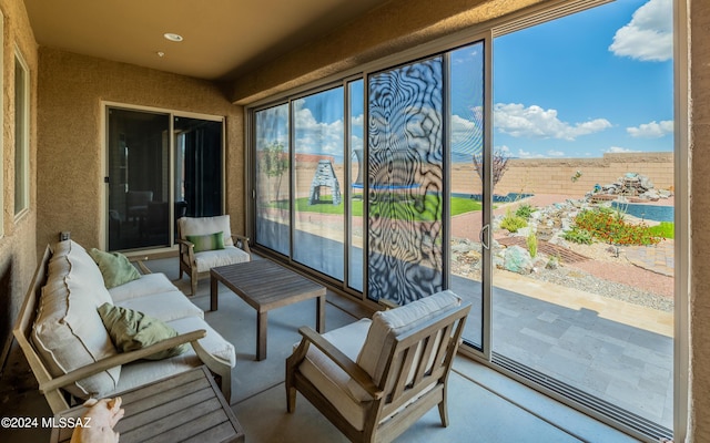 view of sunroom