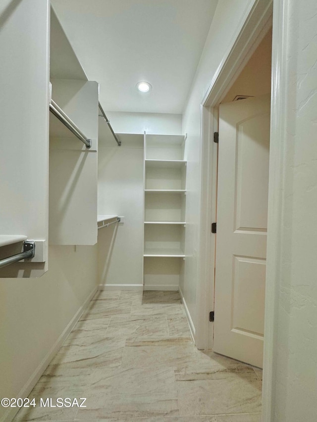 view of walk in closet