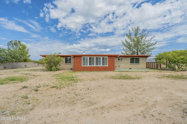 view of rear view of property