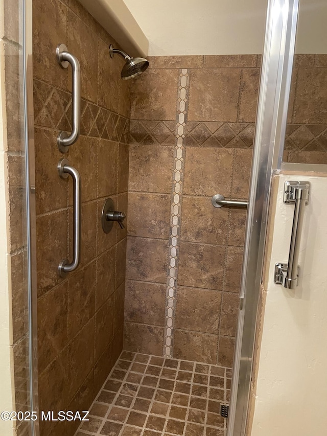 bathroom featuring walk in shower