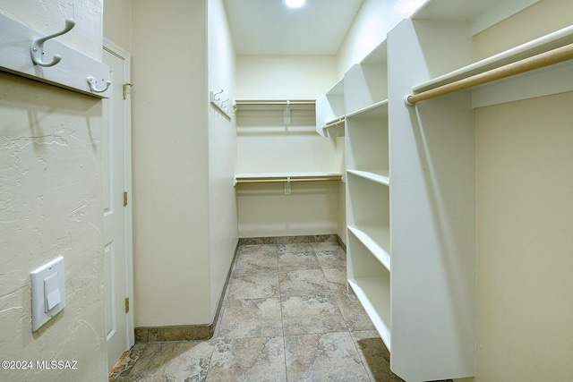 view of walk in closet