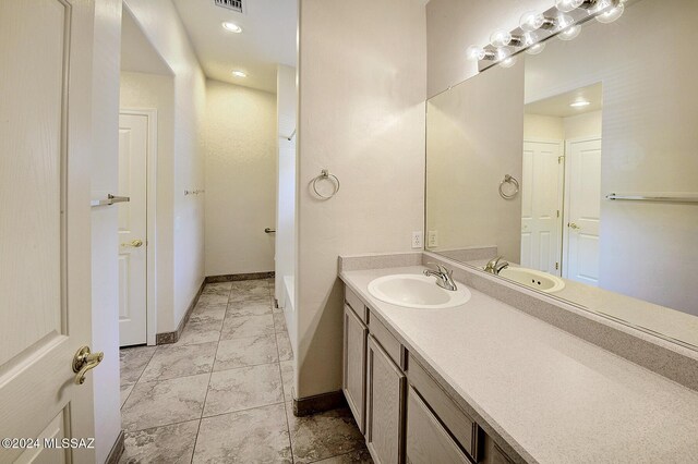 bathroom with vanity