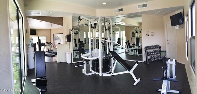 view of workout area