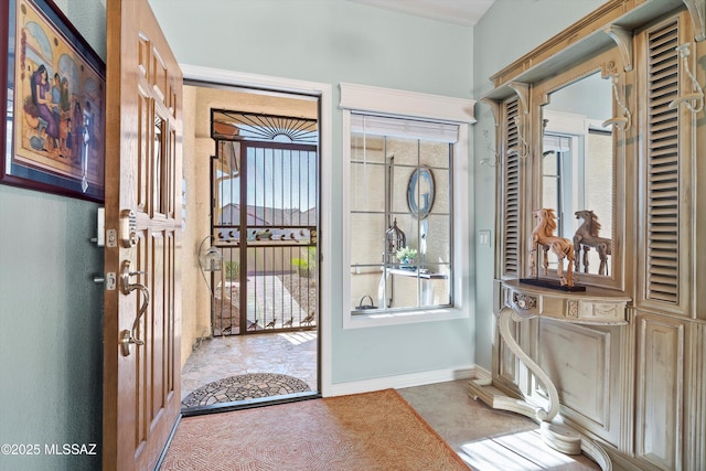 entrance foyer with baseboards