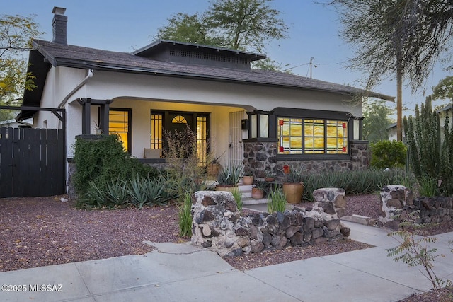 view of front of house with a porch