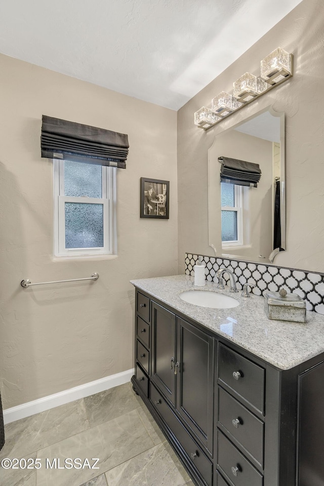 bathroom featuring vanity