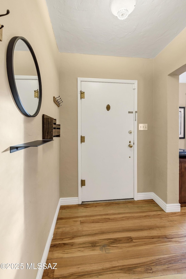 entryway featuring hardwood / wood-style flooring