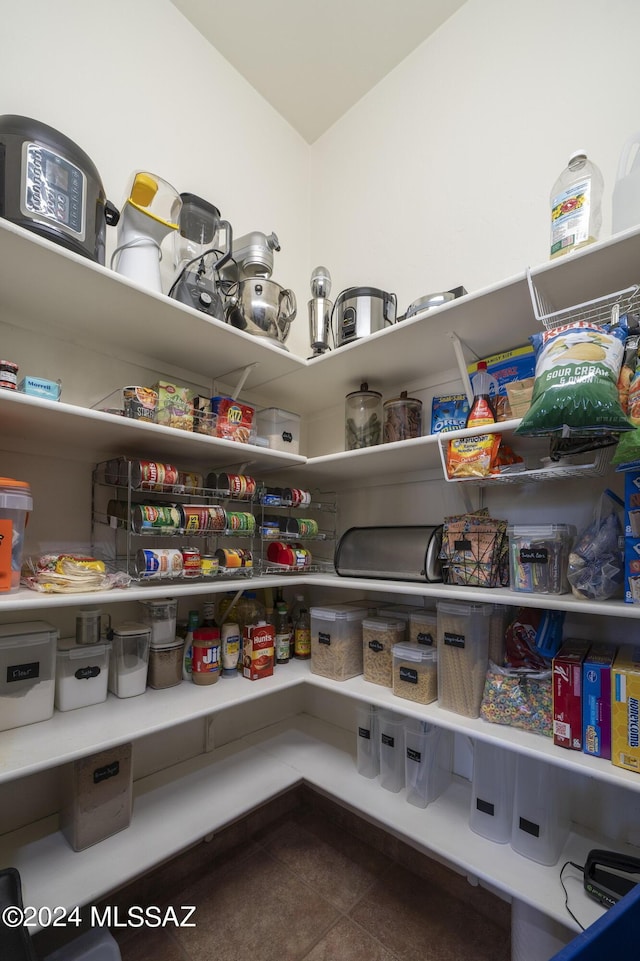 view of pantry