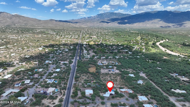 aerial view featuring a mountain view