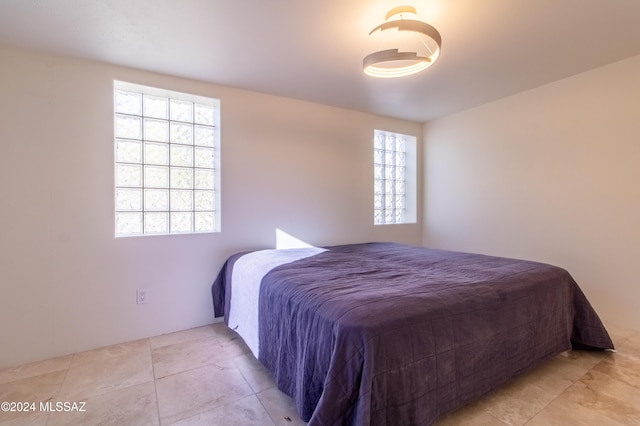 view of tiled bedroom