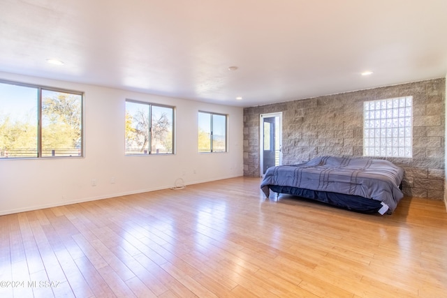 bedroom featuring light hardwood / wood-style flooring