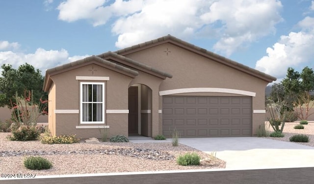 view of front of home featuring a garage