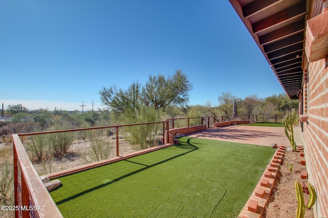 view of yard with a patio