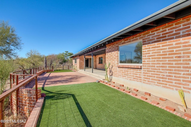 view of yard with a patio