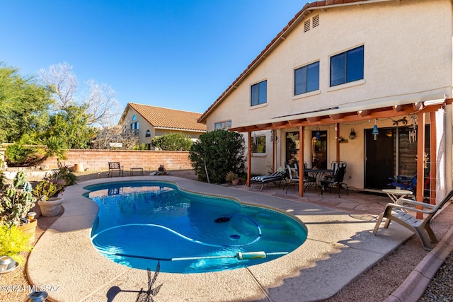 view of pool with a patio