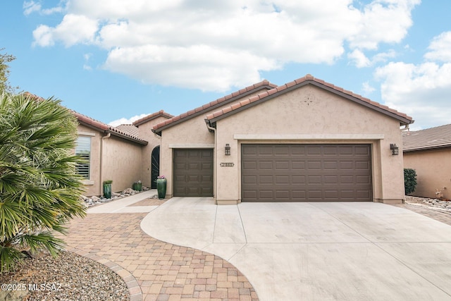 view of front facade with a garage