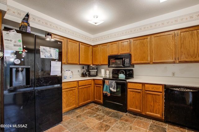 kitchen featuring black appliances