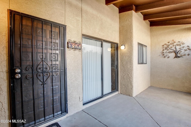 view of doorway to property