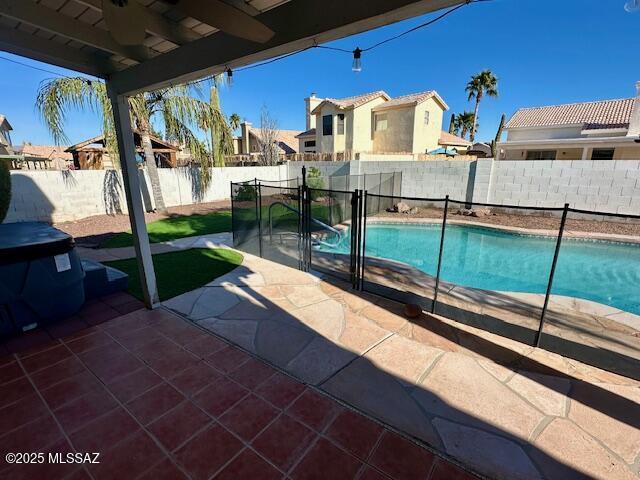 view of pool featuring a patio area