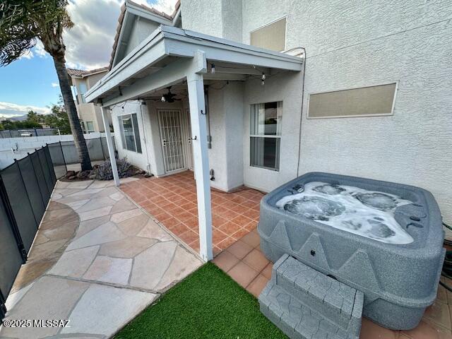 view of patio / terrace with ceiling fan