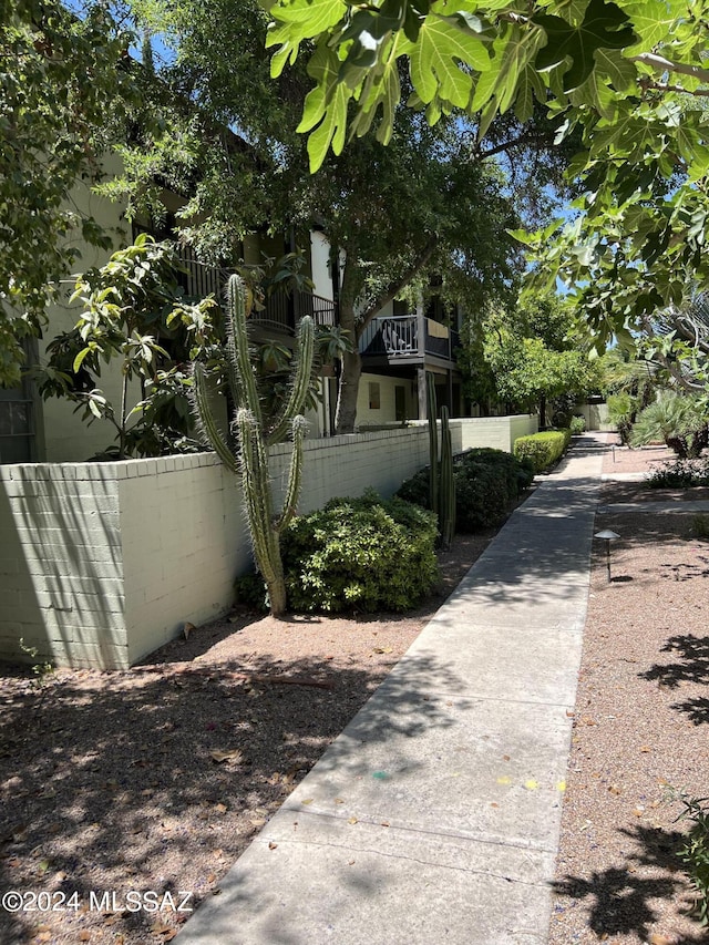 view of home's exterior featuring a balcony