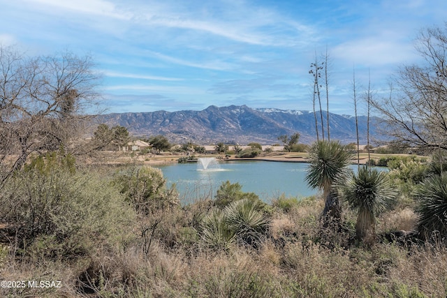 water view with a mountain view