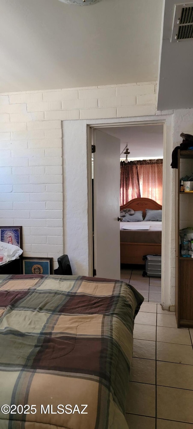 view of tiled bedroom