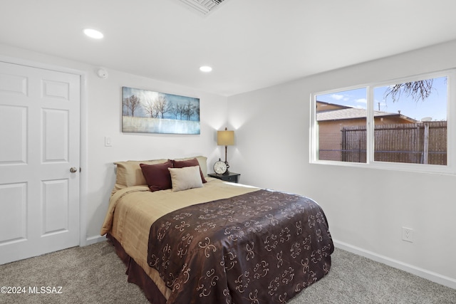 view of carpeted bedroom