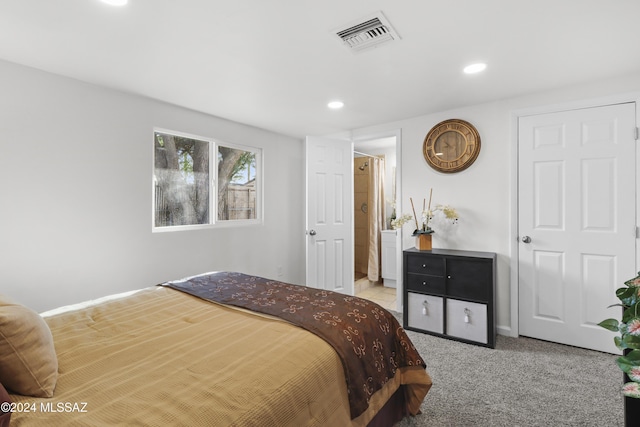 view of carpeted bedroom