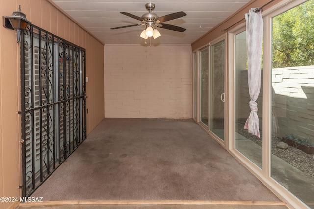 view of patio / terrace with ceiling fan