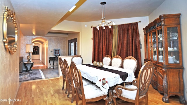 dining room featuring light hardwood / wood-style floors