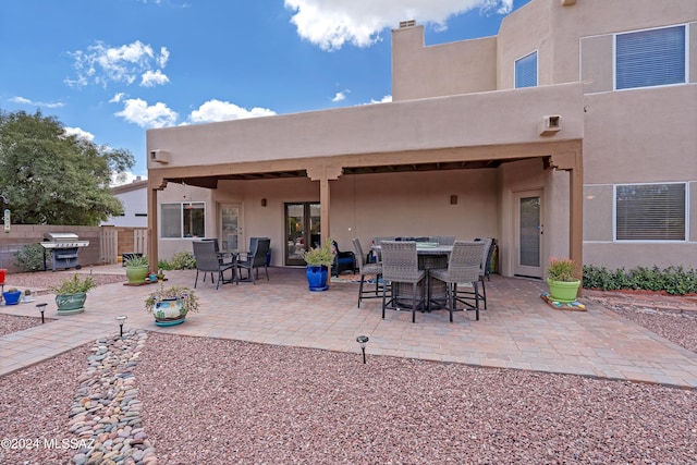 view of patio featuring grilling area