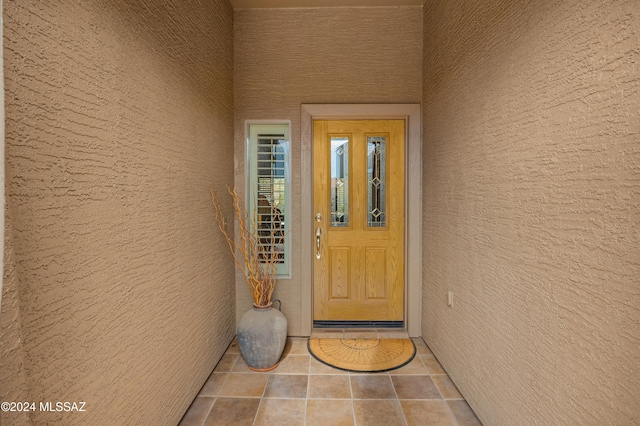 view of doorway to property