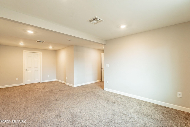 view of carpeted spare room