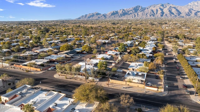 aerial view featuring a mountain view