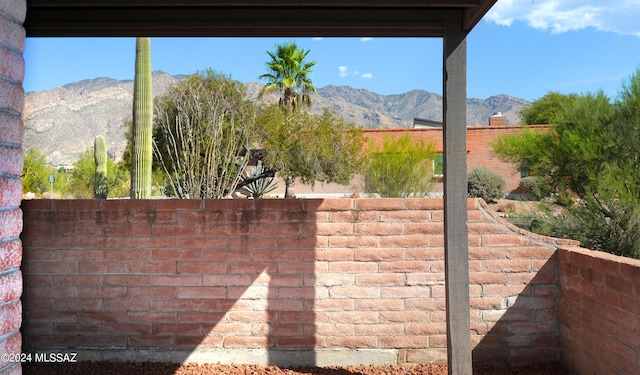 exterior space with a mountain view