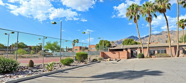 view of street featuring a mountain view