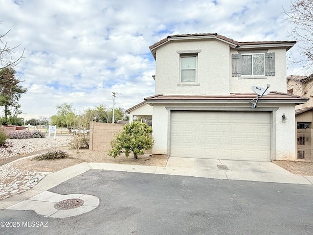 view of front of house featuring a garage