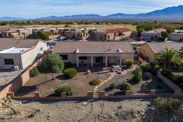 aerial view featuring a mountain view