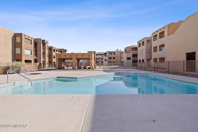 view of pool with a patio area