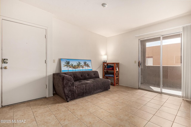 view of tiled living room