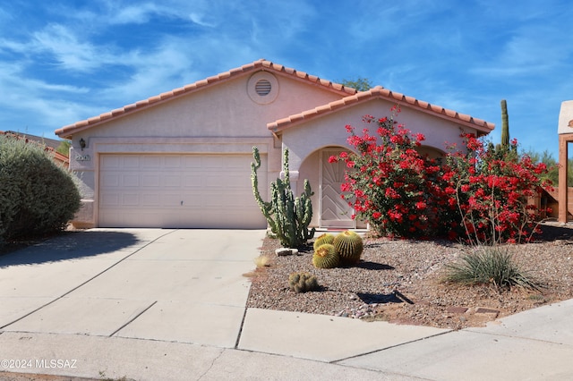 view of front of house featuring a garage