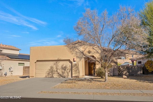 view of front facade with a garage