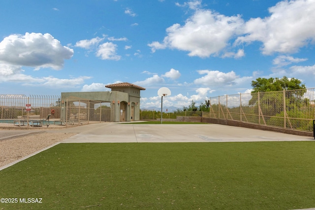 view of home's community featuring a pool