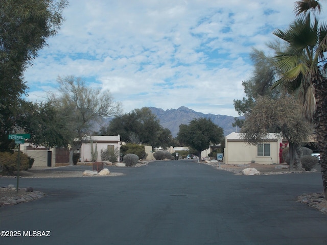 view of street featuring a mountain view