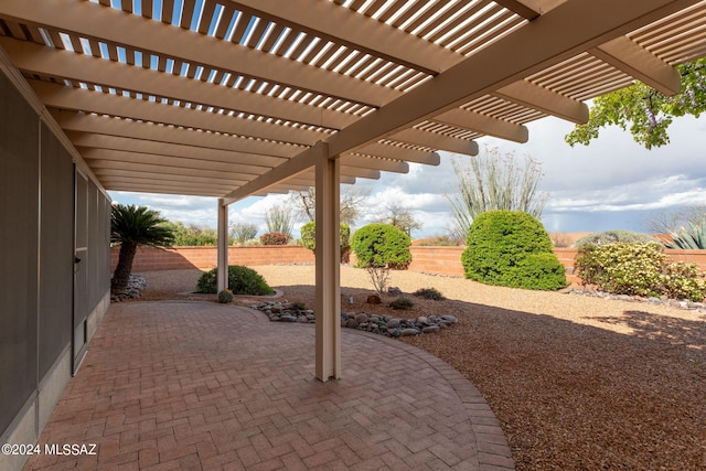 view of patio / terrace with a pergola