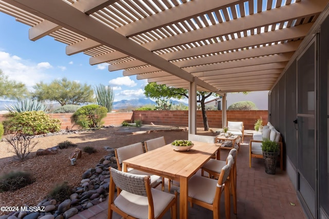 view of patio / terrace with a pergola