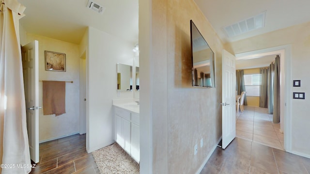 bathroom with vanity