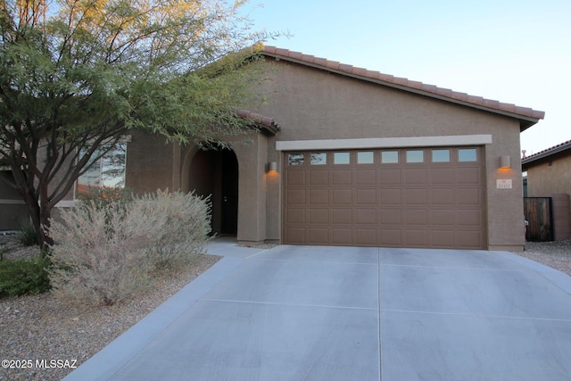 view of front of house featuring a garage